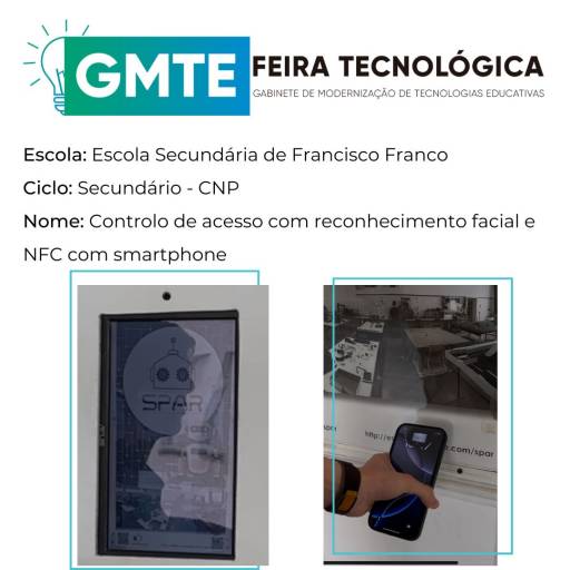 Controlo de acesso com Reconhecimento Facial e NFC com smartphone